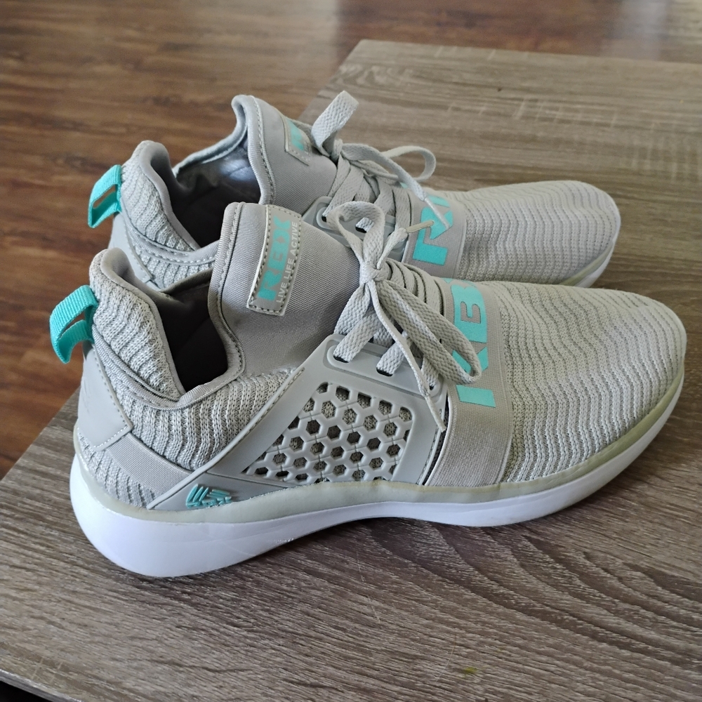 Gray and Teal Athletic Sneakers RBX